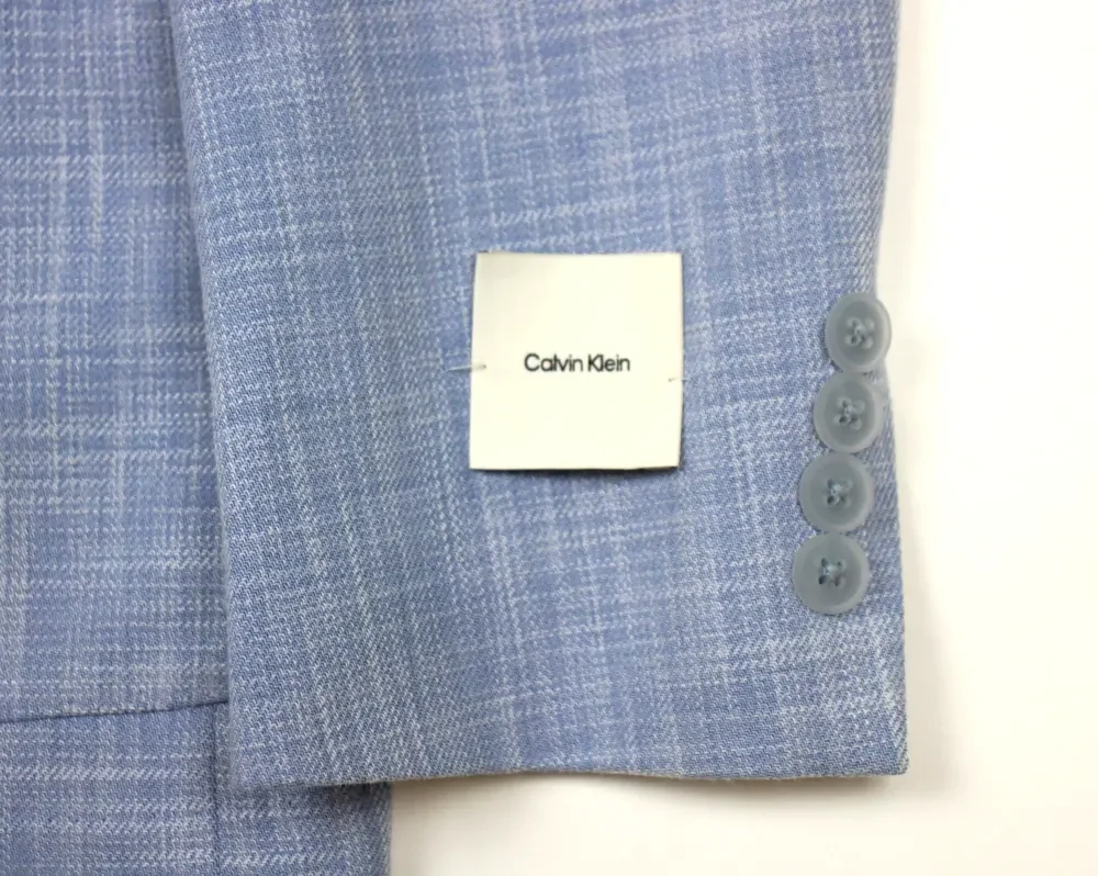 Calvin Klein Mariano Blazer Mens 40 S Ligth Blue Slim Fit Jacket Sport Coat
